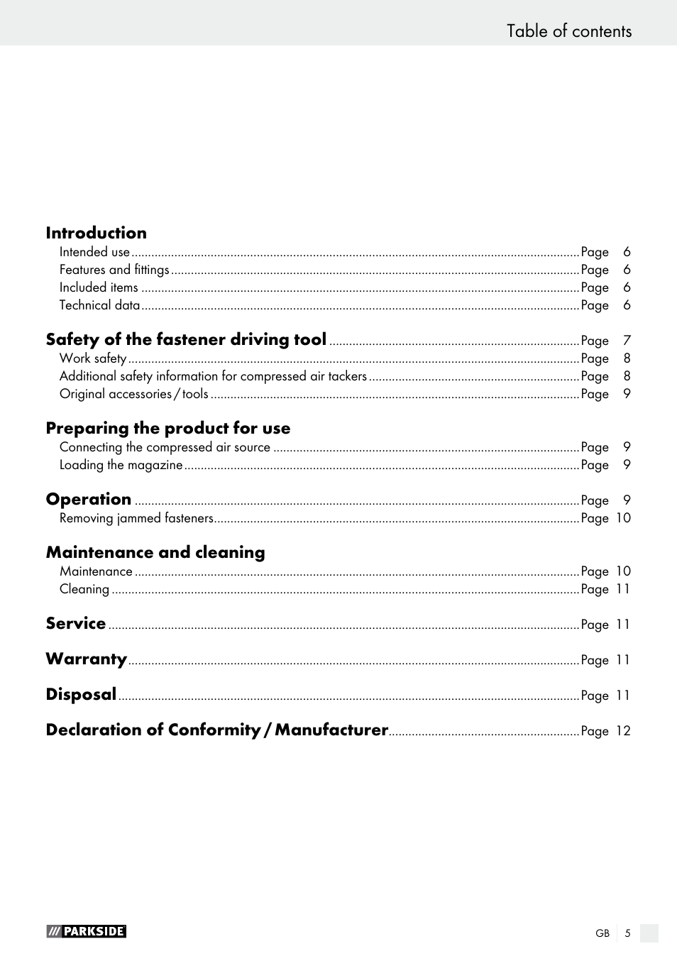Parkside PDT 40 B2 User Manual | Page 5 / 57