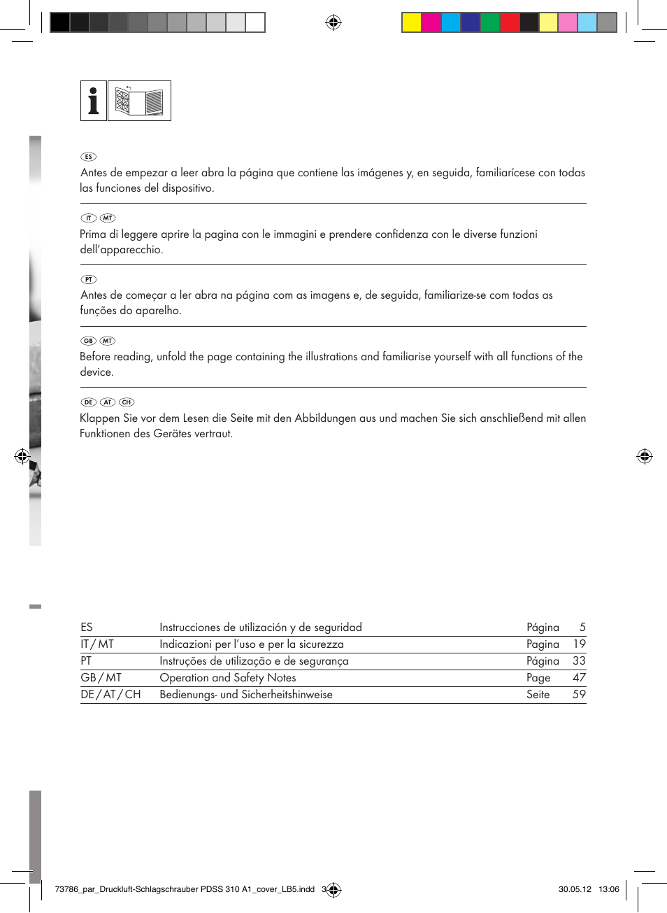 Parkside PDSS 310 A1 User Manual | Page 2 / 72