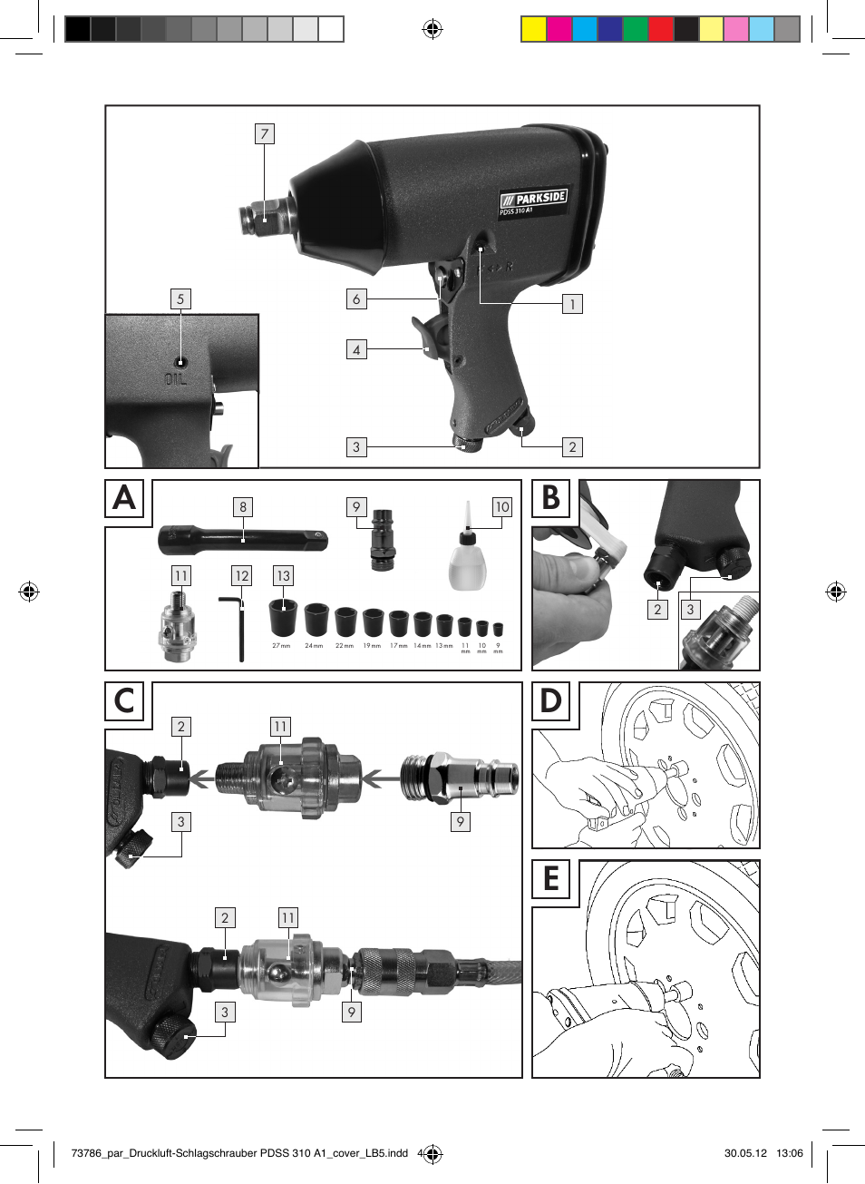 Cd e | Parkside PDSS 310 A1 User Manual | Page 3 / 72