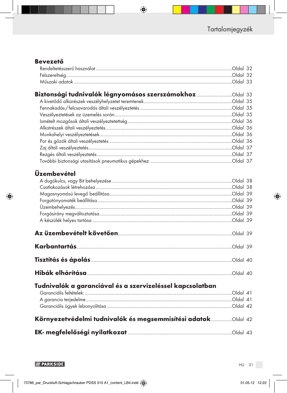 Parkside PDSS 310 A1 User Manual | Page 31 / 98