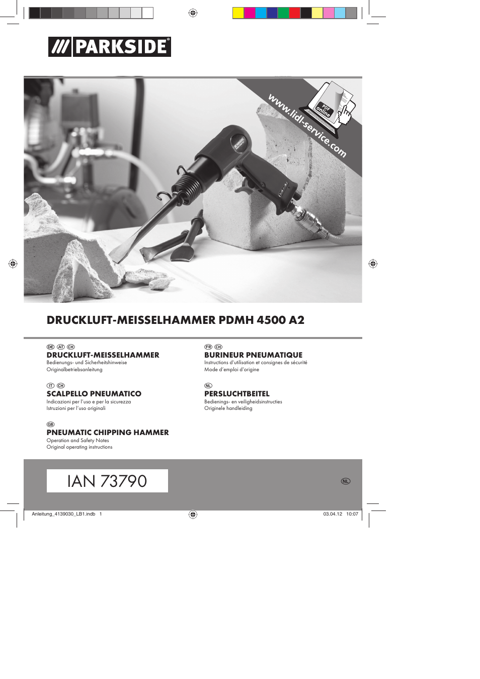 Parkside PDMH 4500 A2 User Manual | 62 pages