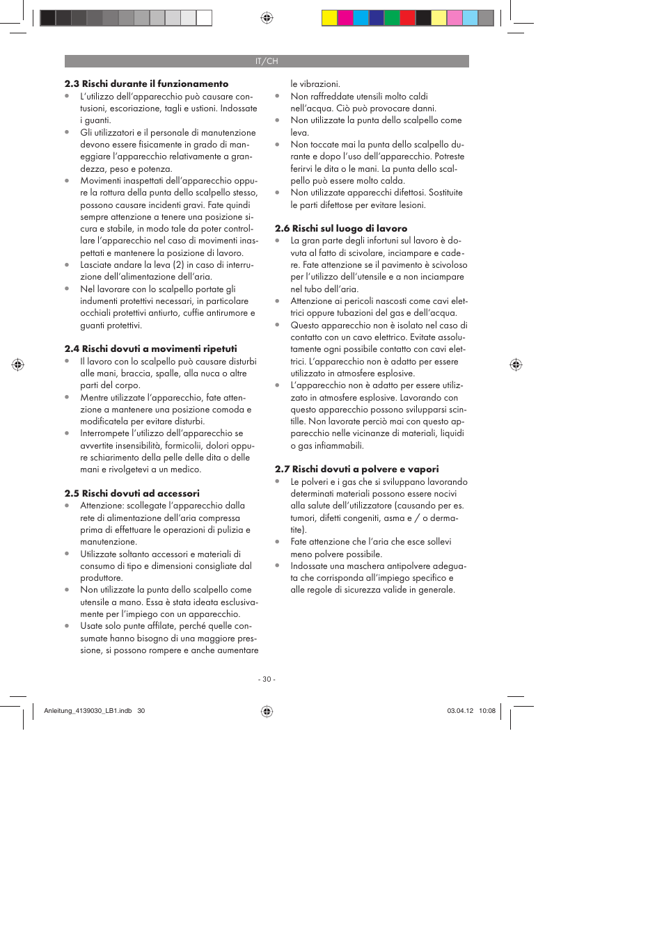 Parkside PDMH 4500 A2 User Manual | Page 30 / 62