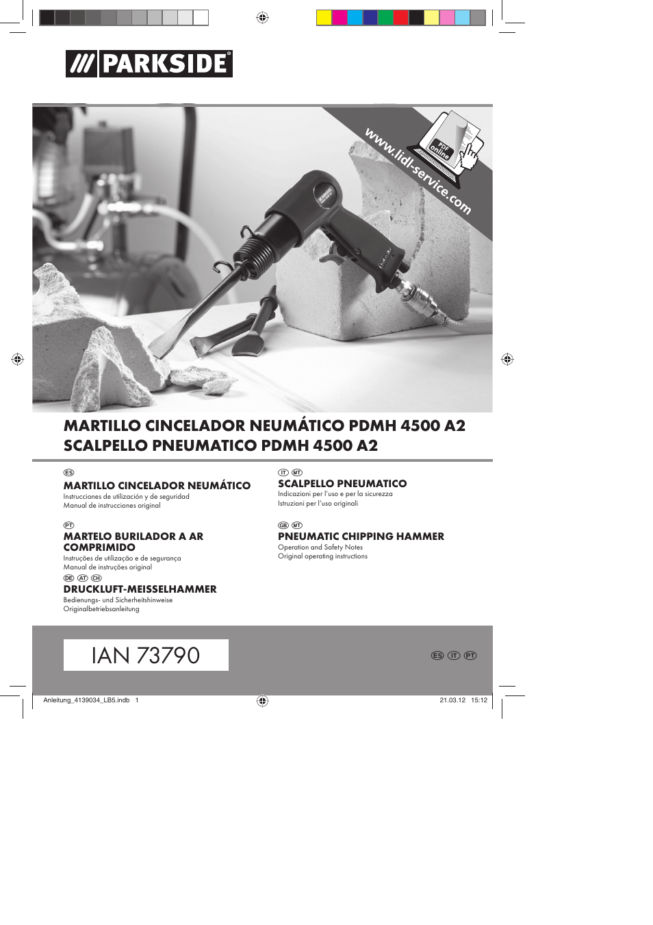 Parkside PDMH 4500 A2 User Manual | 62 pages