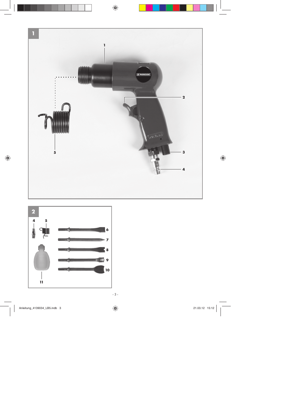 Parkside PDMH 4500 A2 User Manual | Page 3 / 62