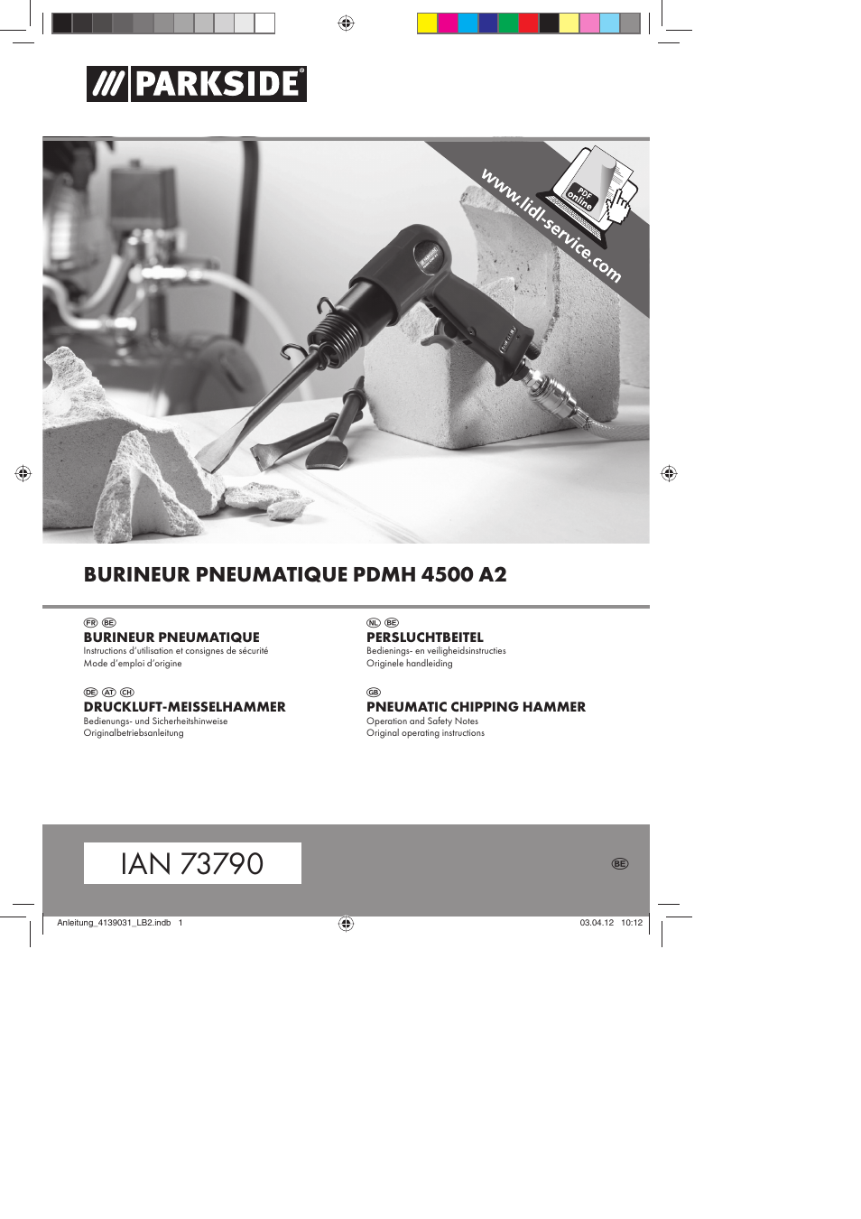 Parkside PDMH 4500 A2 User Manual | 50 pages