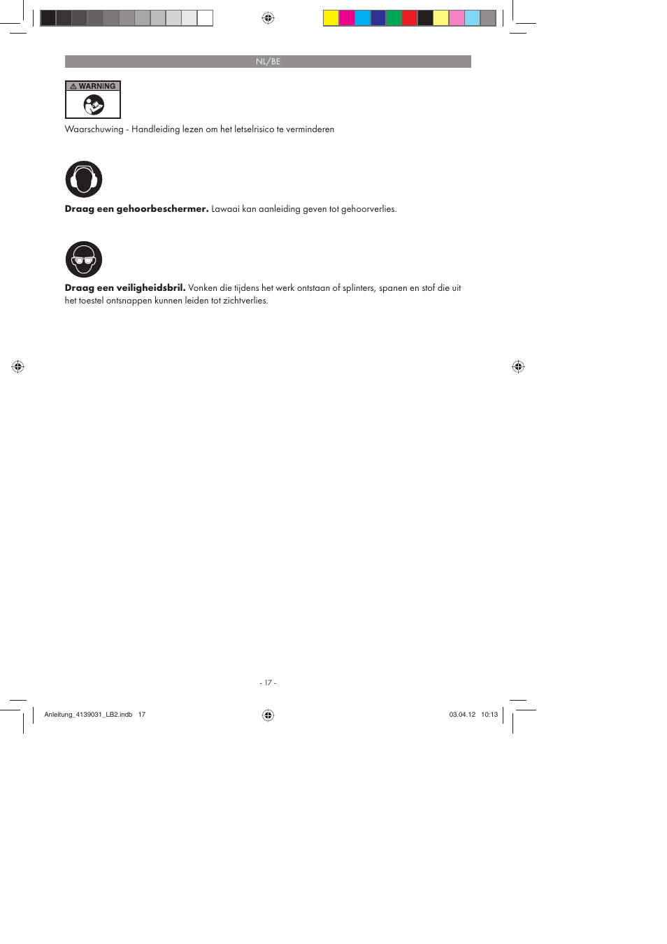 Parkside PDMH 4500 A2 User Manual | Page 17 / 50
