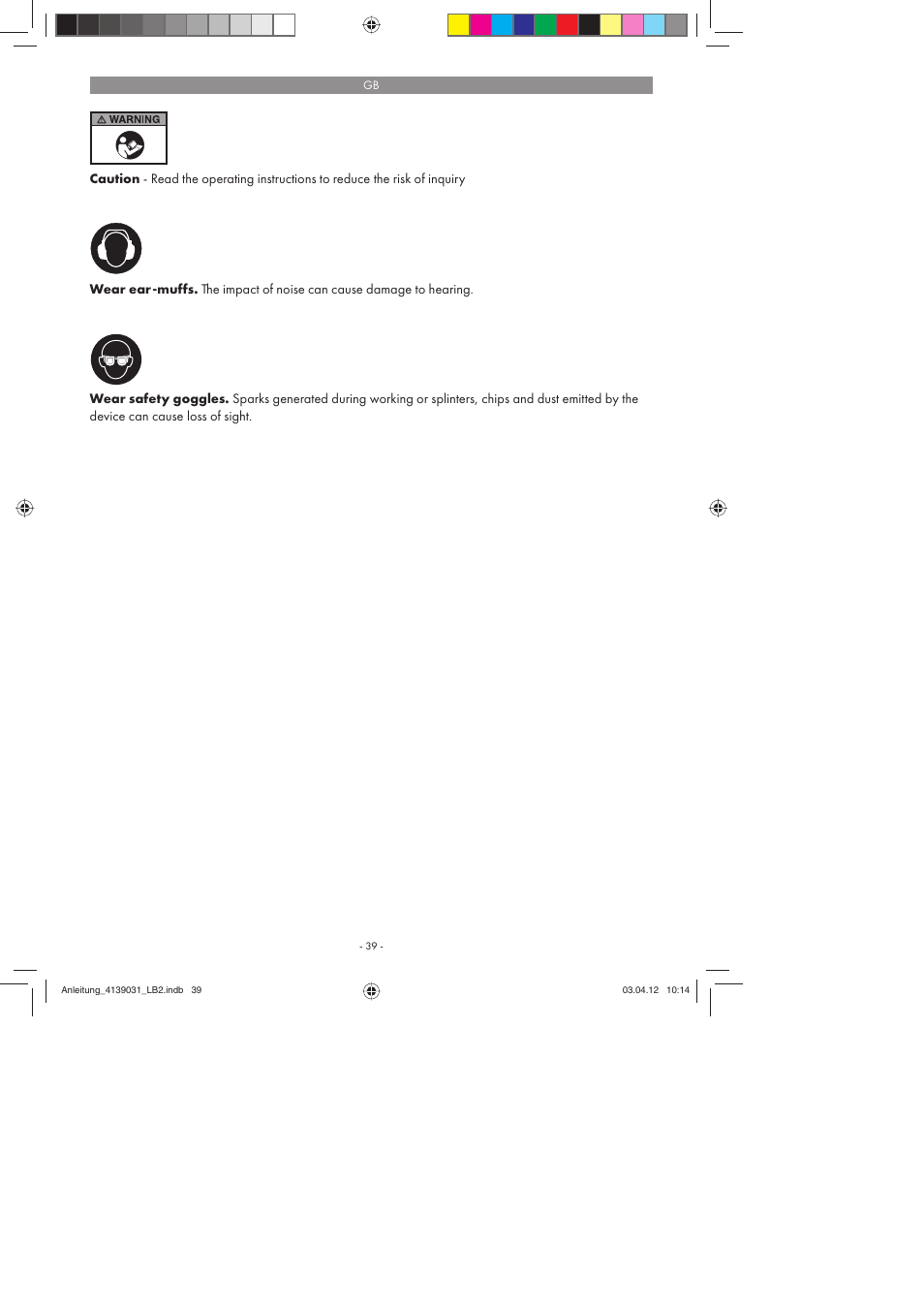 Parkside PDMH 4500 A2 User Manual | Page 39 / 50