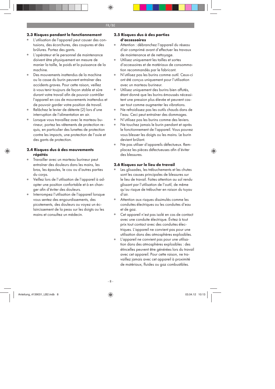 Parkside PDMH 4500 A2 User Manual | Page 8 / 50