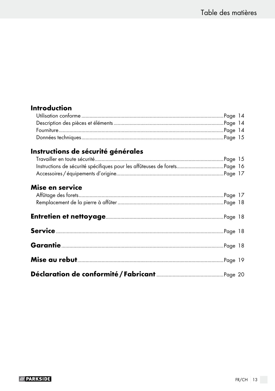 Parkside PBSG 95 A1 User Manual | Page 13 / 36