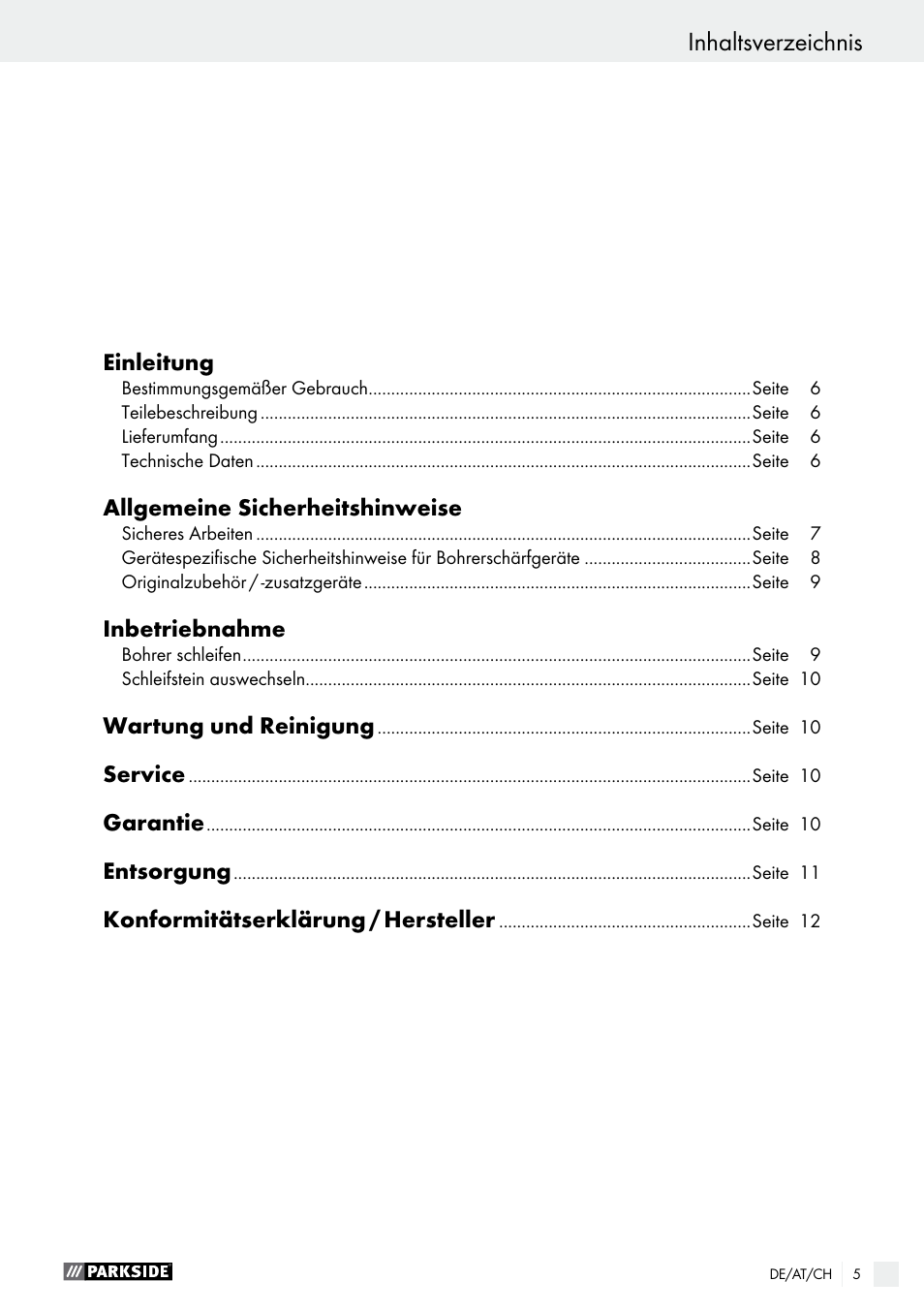 Parkside PBSG 95 A1 User Manual | Page 5 / 36