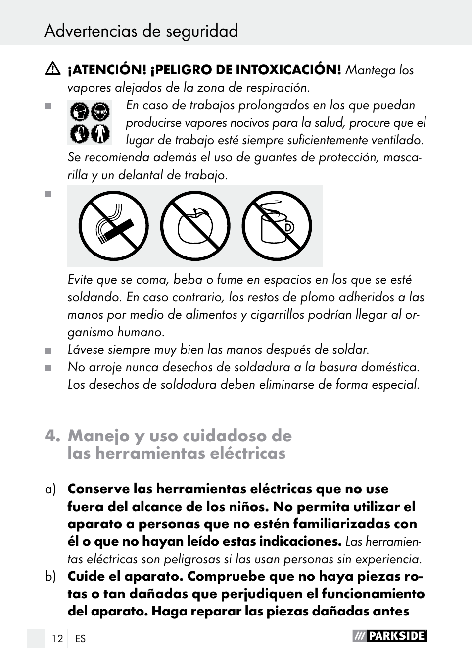 Parkside PLP 100 A1 User Manual | Page 12 / 75