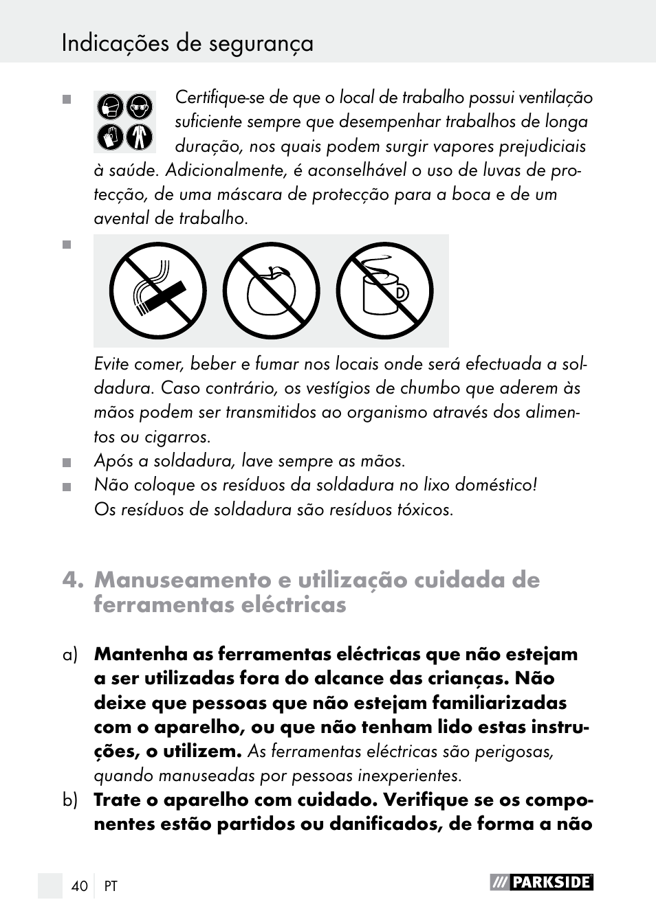 Parkside PLP 100 A1 User Manual | Page 40 / 75