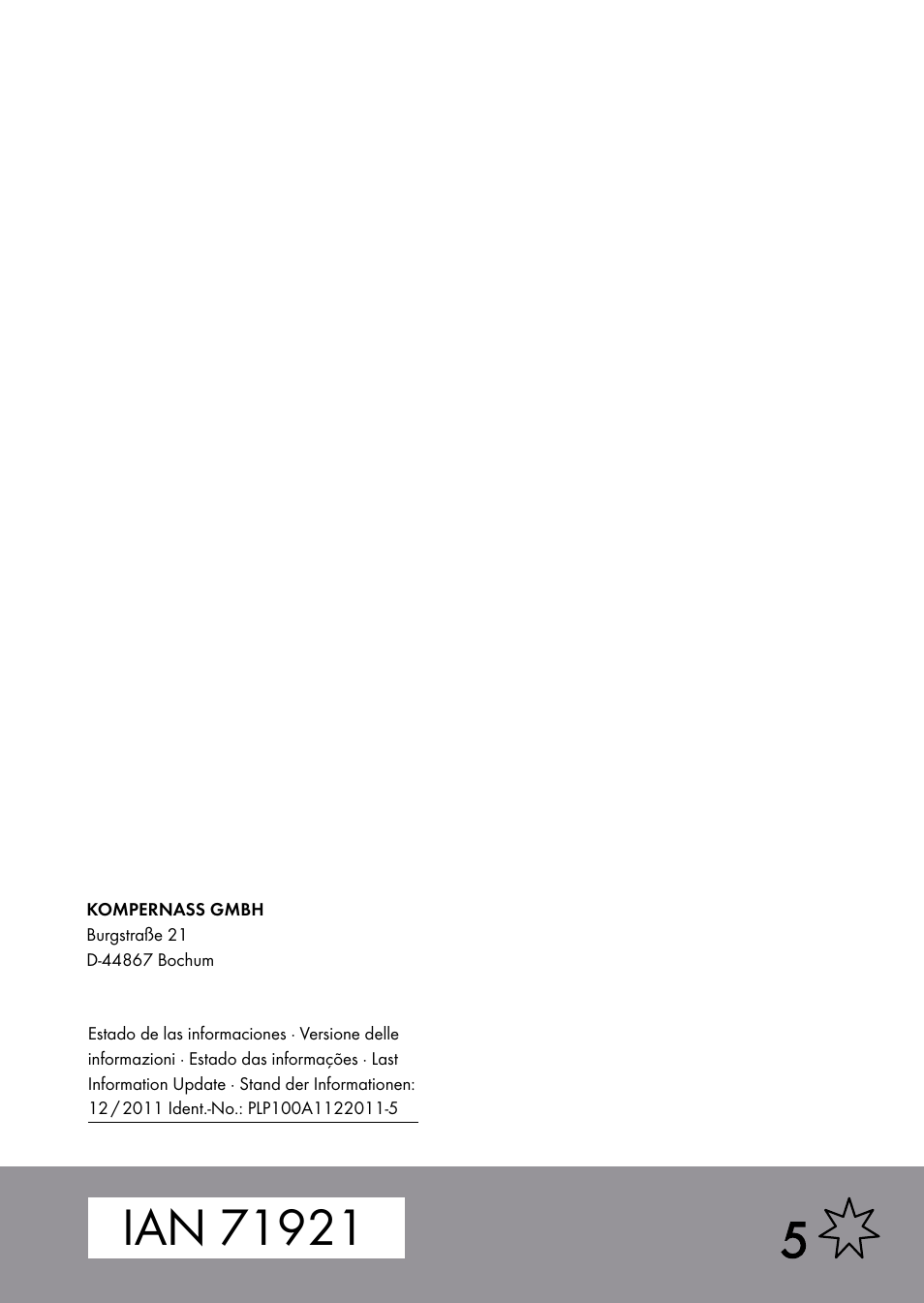 Parkside PLP 100 A1 User Manual | Page 75 / 75