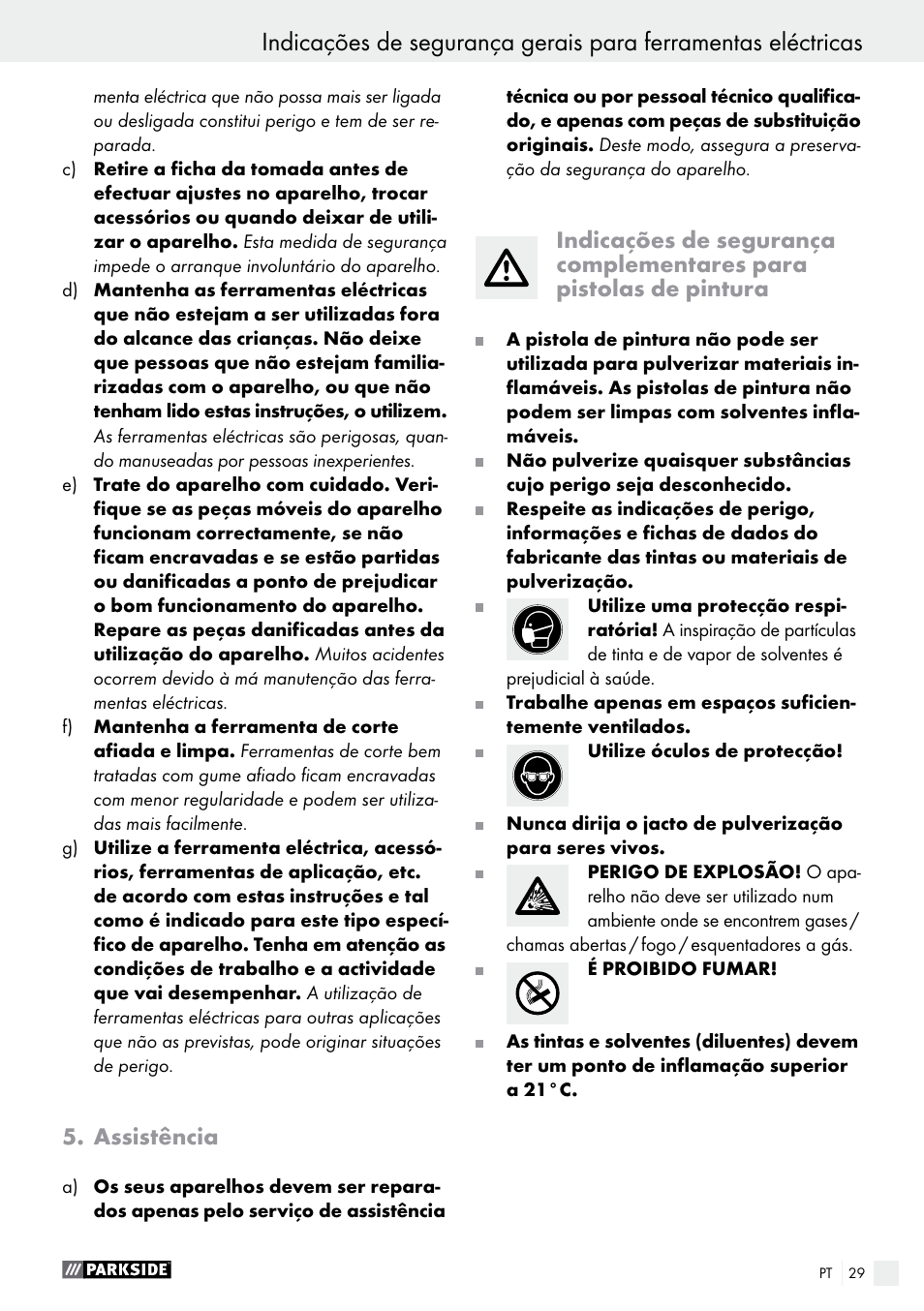 Assistência | Parkside PFS 100 B2 User Manual | Page 29 / 54