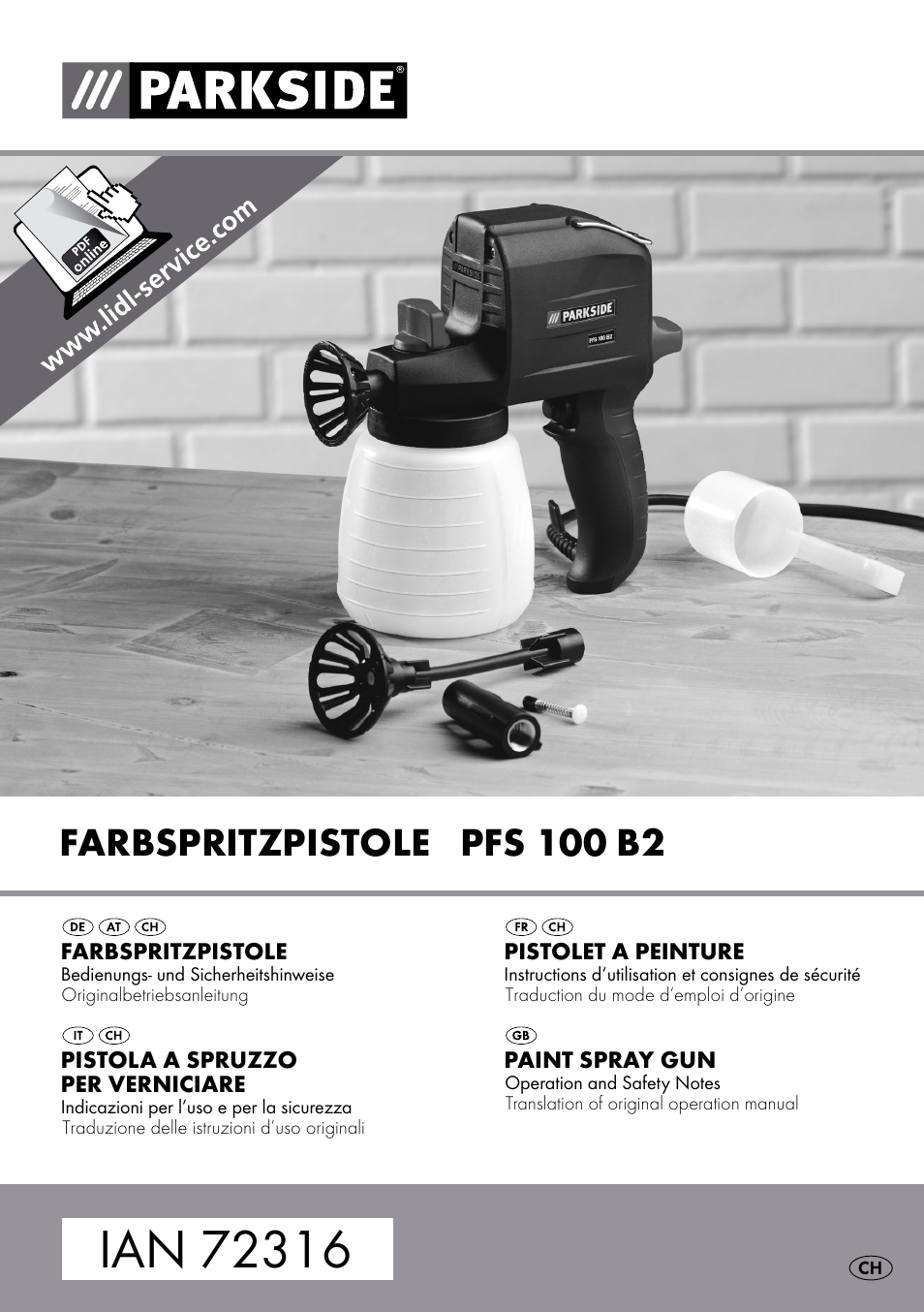 Parkside PFS 100 B2 User Manual | 44 pages