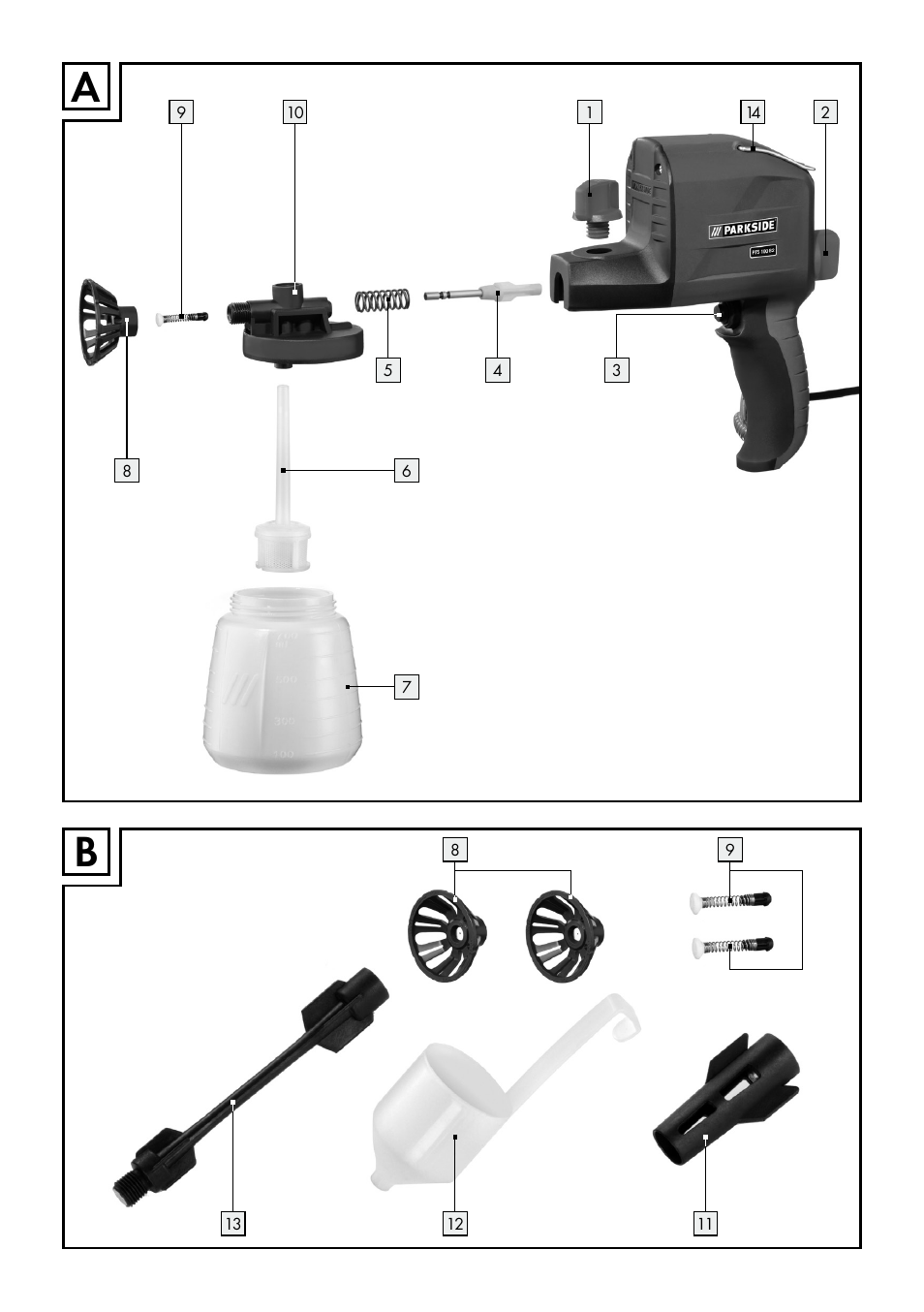 Parkside PFS 100 B2 User Manual | Page 3 / 44
