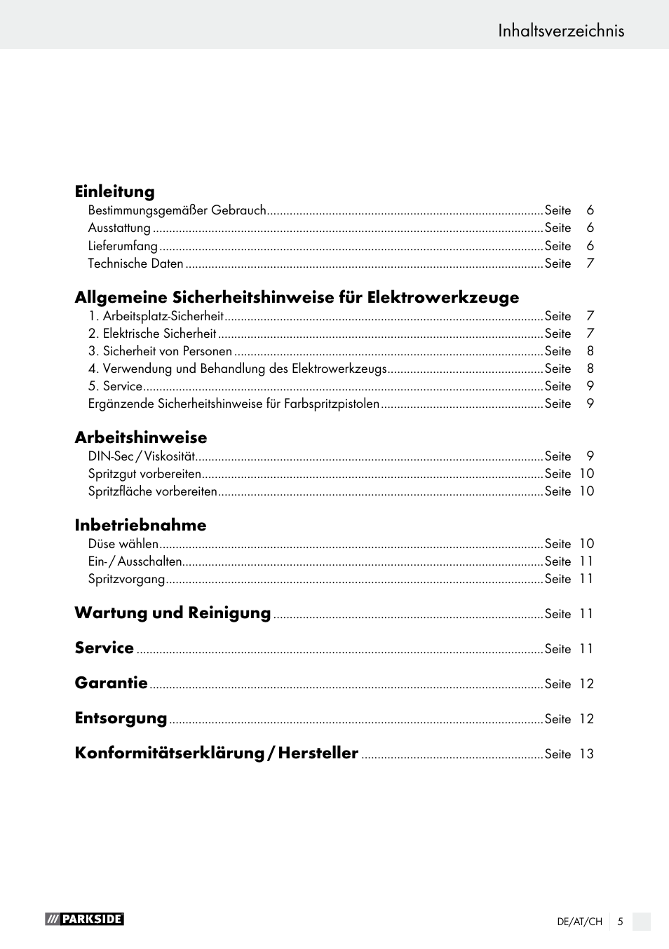 Parkside PFS 100 B2 User Manual | Page 5 / 44