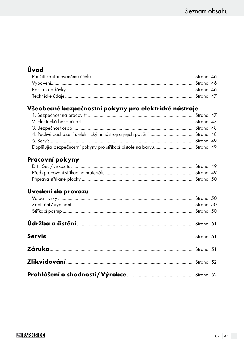 Parkside PFS 100 B2 User Manual | Page 45 / 72