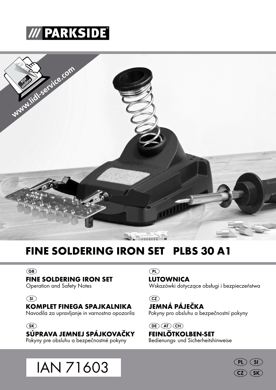 Parkside PLBS 30 A1 User Manual | 106 pages