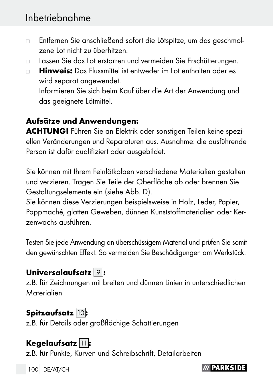 Parkside PLBS 30 A1 User Manual | Page 100 / 106