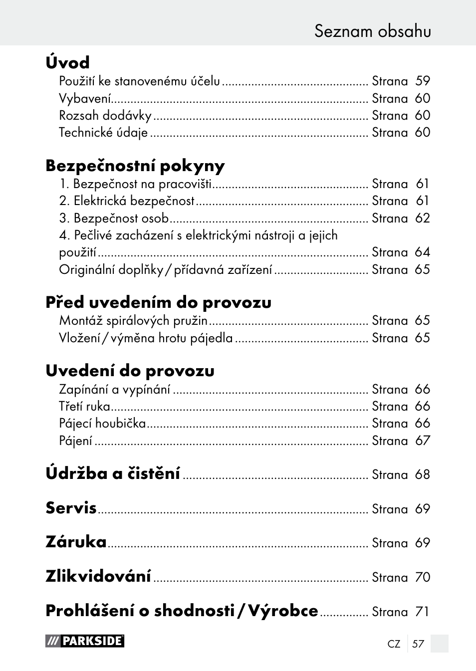 Parkside PLBS 30 A1 User Manual | Page 57 / 106