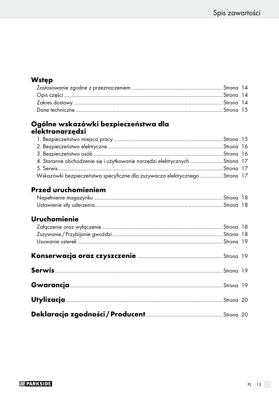 Parkside PET 25 A1 User Manual | Page 13 / 45