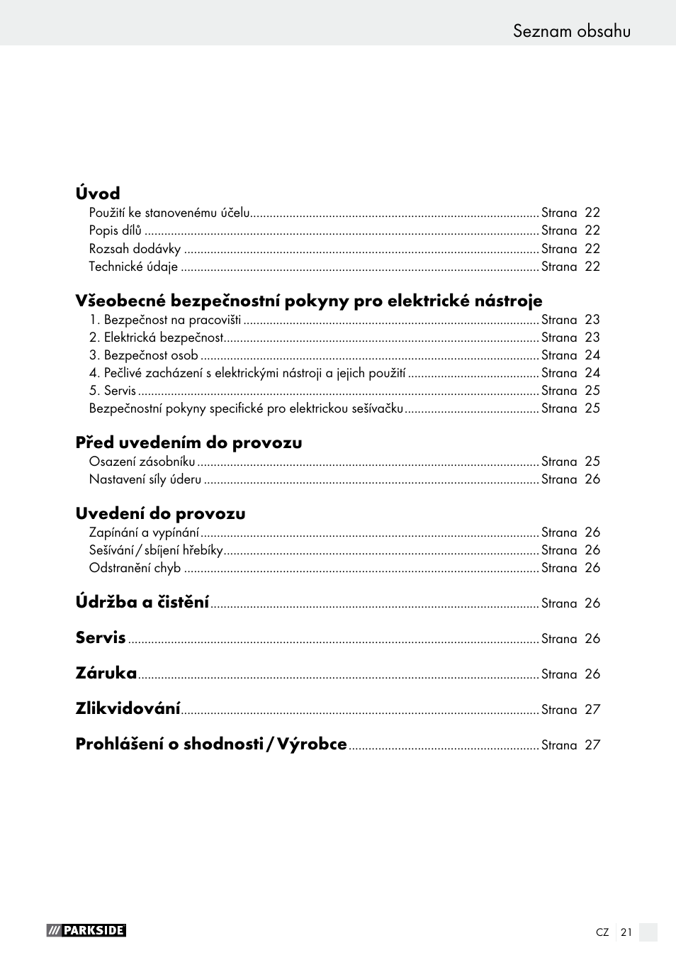 Parkside PET 25 A1 User Manual | Page 21 / 45