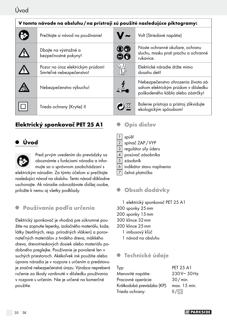 Parkside PET 25 A1 User Manual | Page 30 / 45