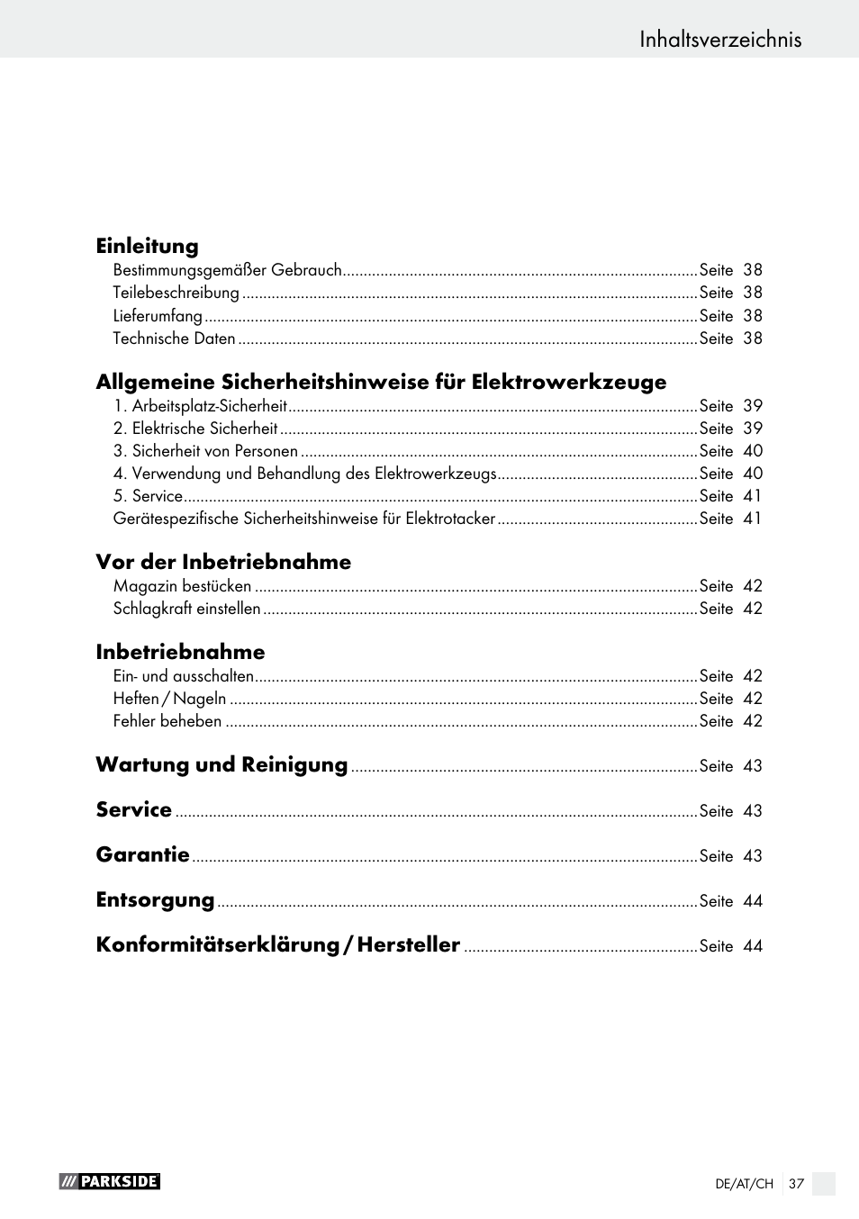 Parkside PET 25 A1 User Manual | Page 37 / 45