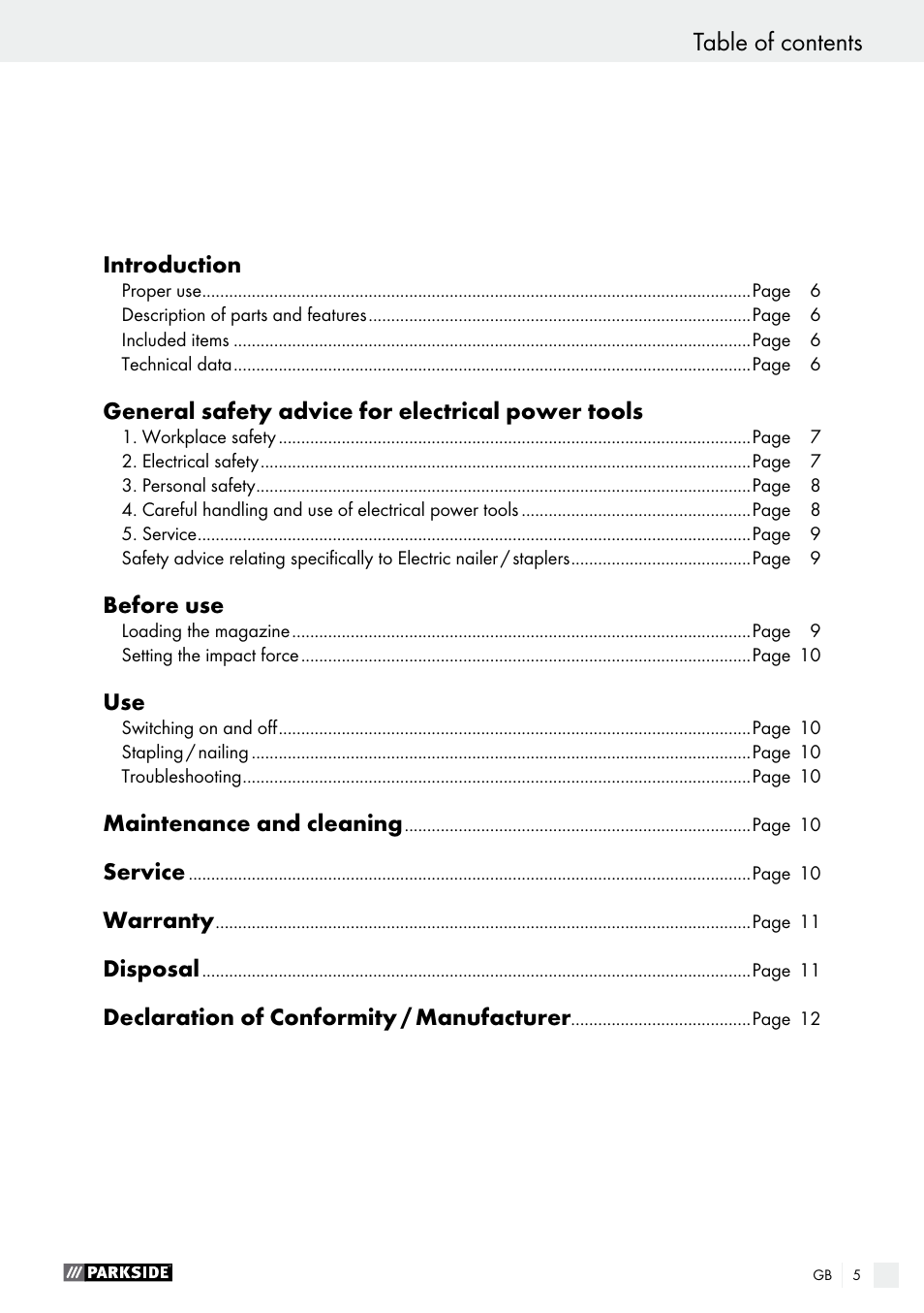 Parkside PET 25 A1 User Manual | Page 5 / 45