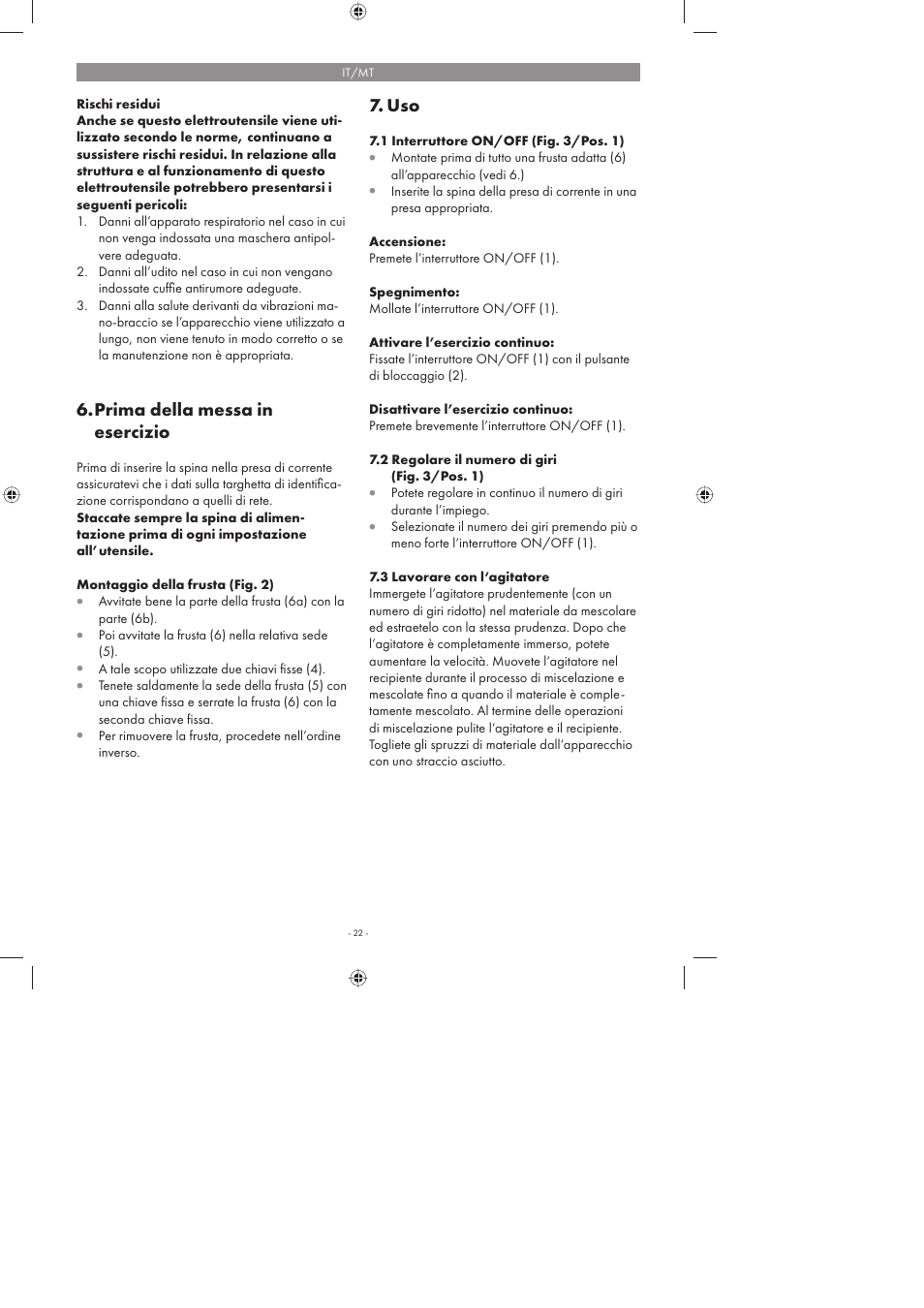 Prima della messa in esercizio | Parkside PFMR 1400 A1 User Manual | Page 22 / 50