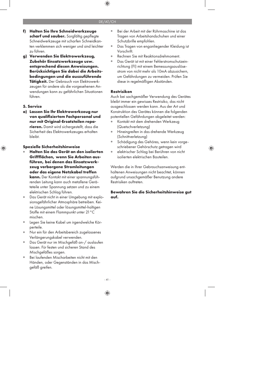 Parkside PFMR 1400 A1 User Manual | Page 41 / 50