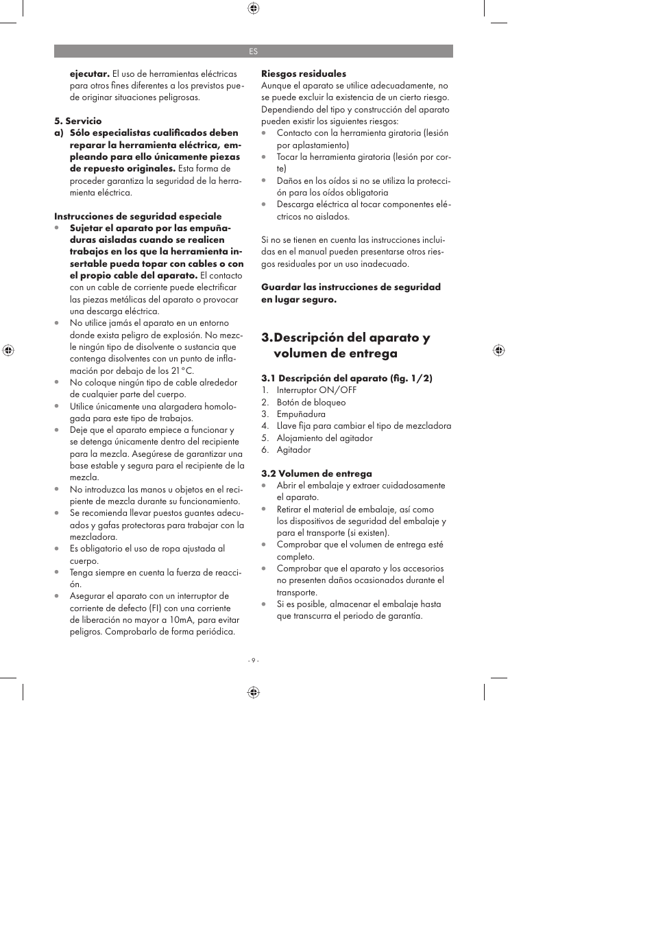 Descripción del aparato y volumen de entrega | Parkside PFMR 1400 A1 User Manual | Page 9 / 50