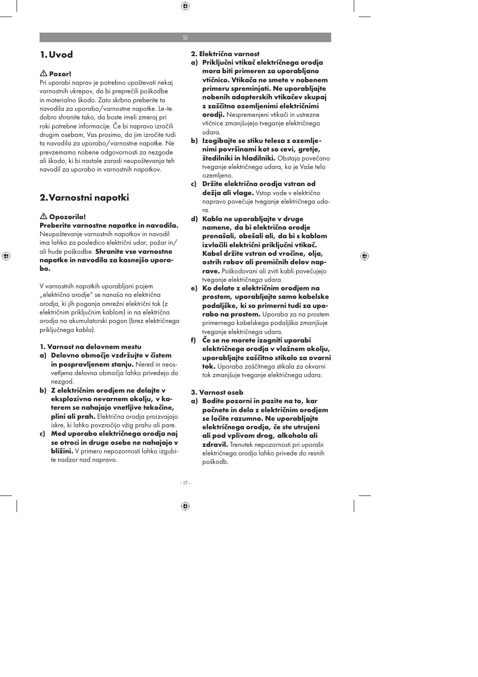 Uvod, Varnostni napotki | Parkside PFMR 1400 A1 User Manual | Page 17 / 58