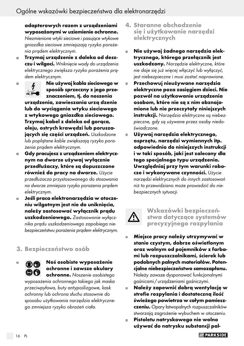 Parkside PFS 280 A1 User Manual | Page 16 / 68