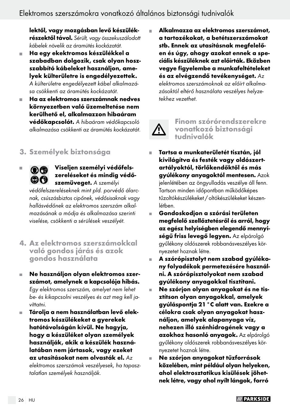 Parkside PFS 280 A1 User Manual | Page 26 / 68