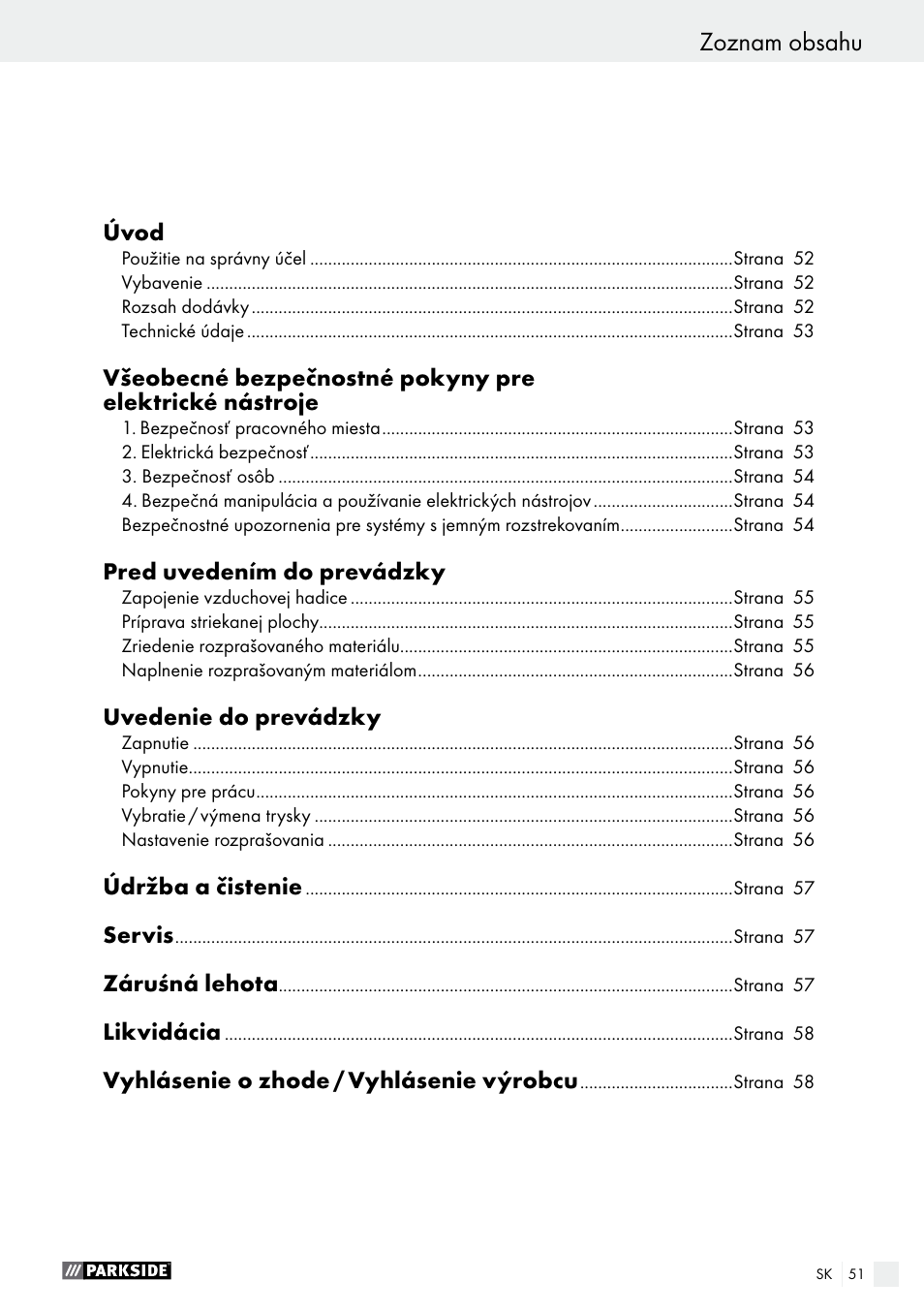 Parkside PFS 280 A1 User Manual | Page 51 / 68