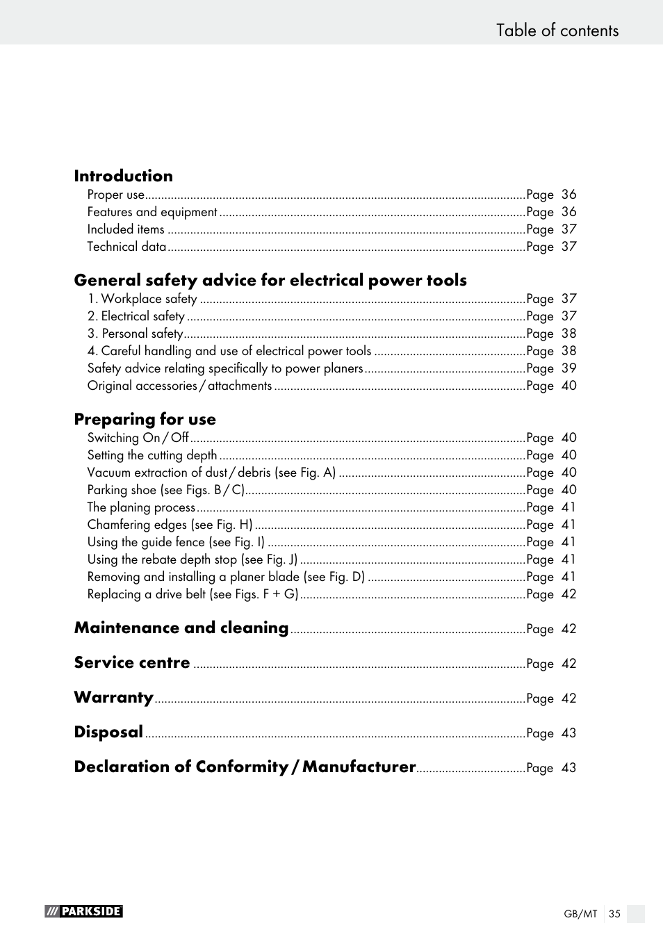 Parkside PEH 30 A1 User Manual | Page 35 / 55