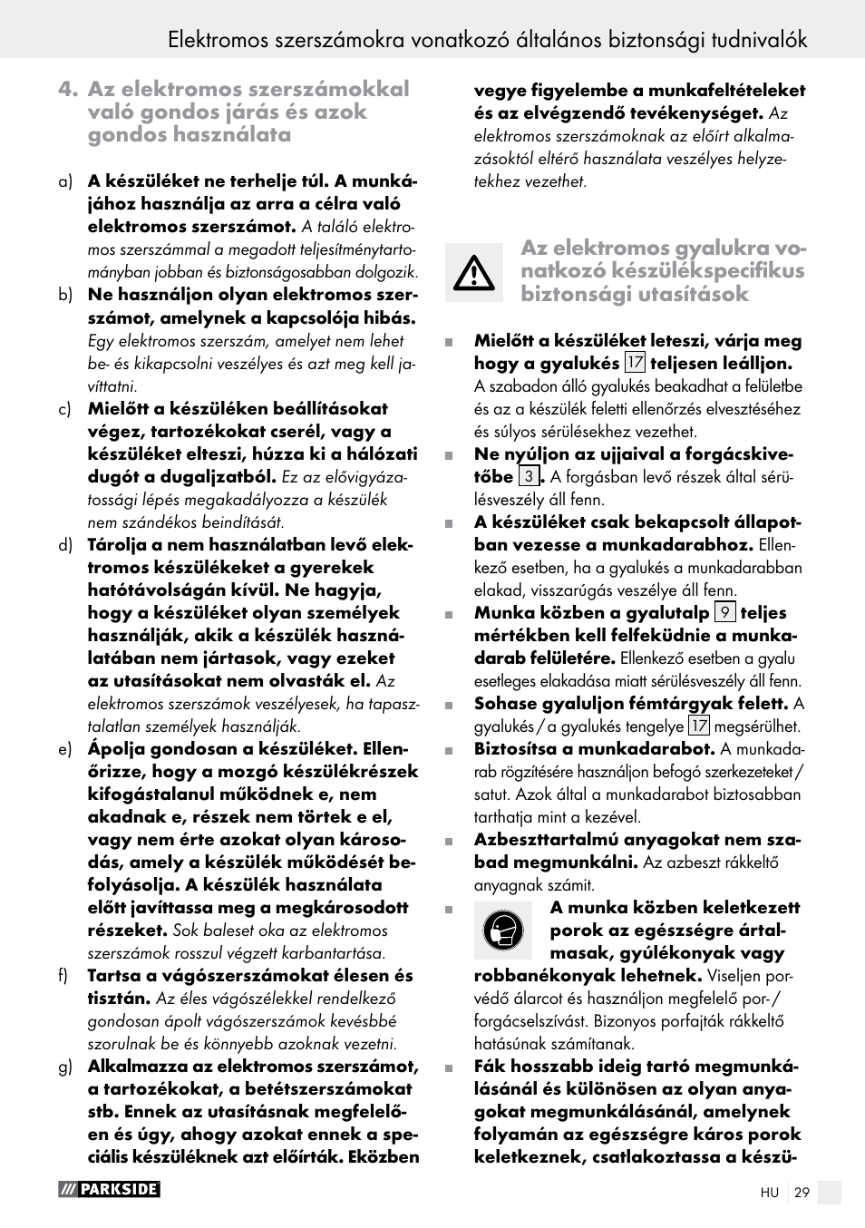 Parkside PEH 30 A1 User Manual | Page 29 / 75