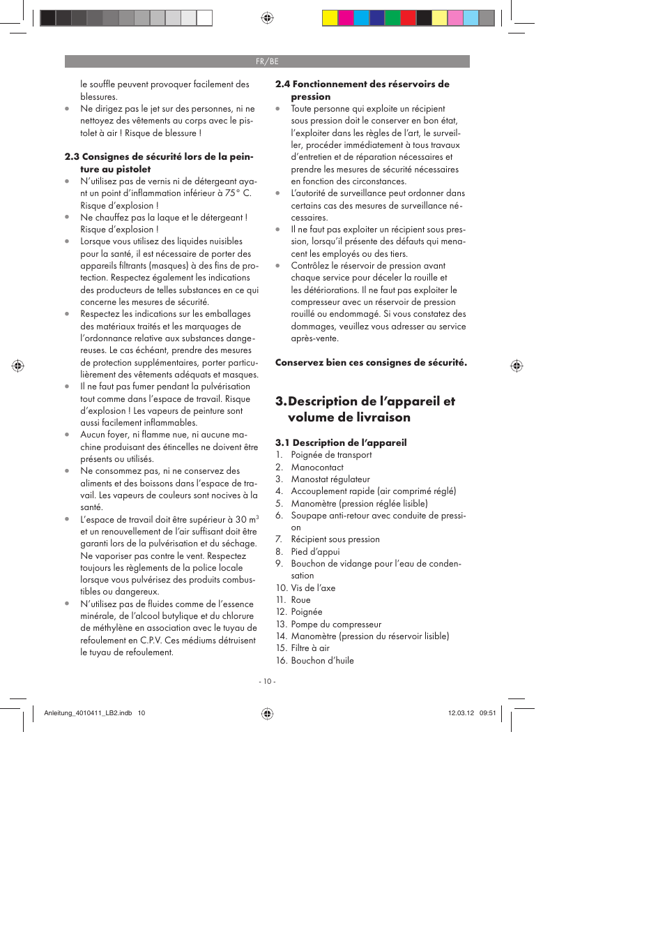 Description de l’appareil et volume de livraison | Parkside PKO 400 A1 User Manual | Page 10 / 62