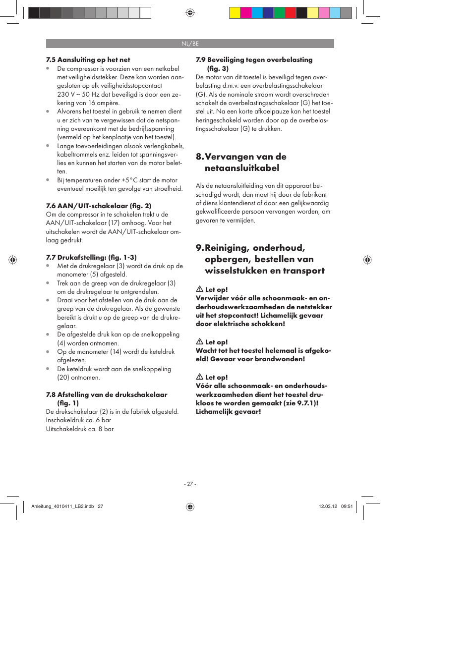 Vervangen van de netaansluitkabel | Parkside PKO 400 A1 User Manual | Page 27 / 62