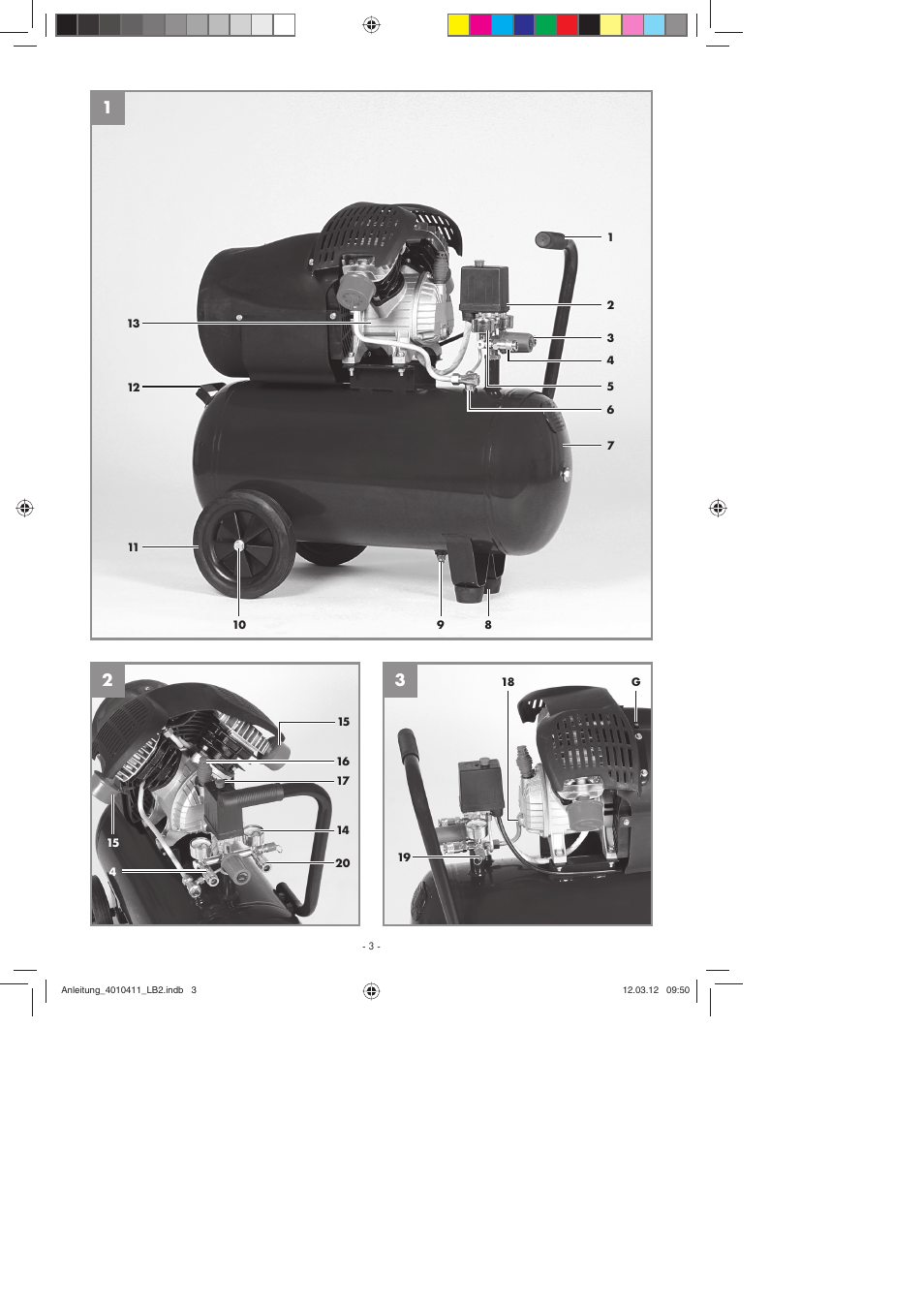 Parkside PKO 400 A1 User Manual | Page 3 / 62