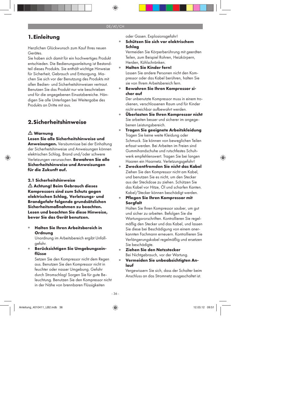 Einleitung, Sicherheitshinweise | Parkside PKO 400 A1 User Manual | Page 36 / 62