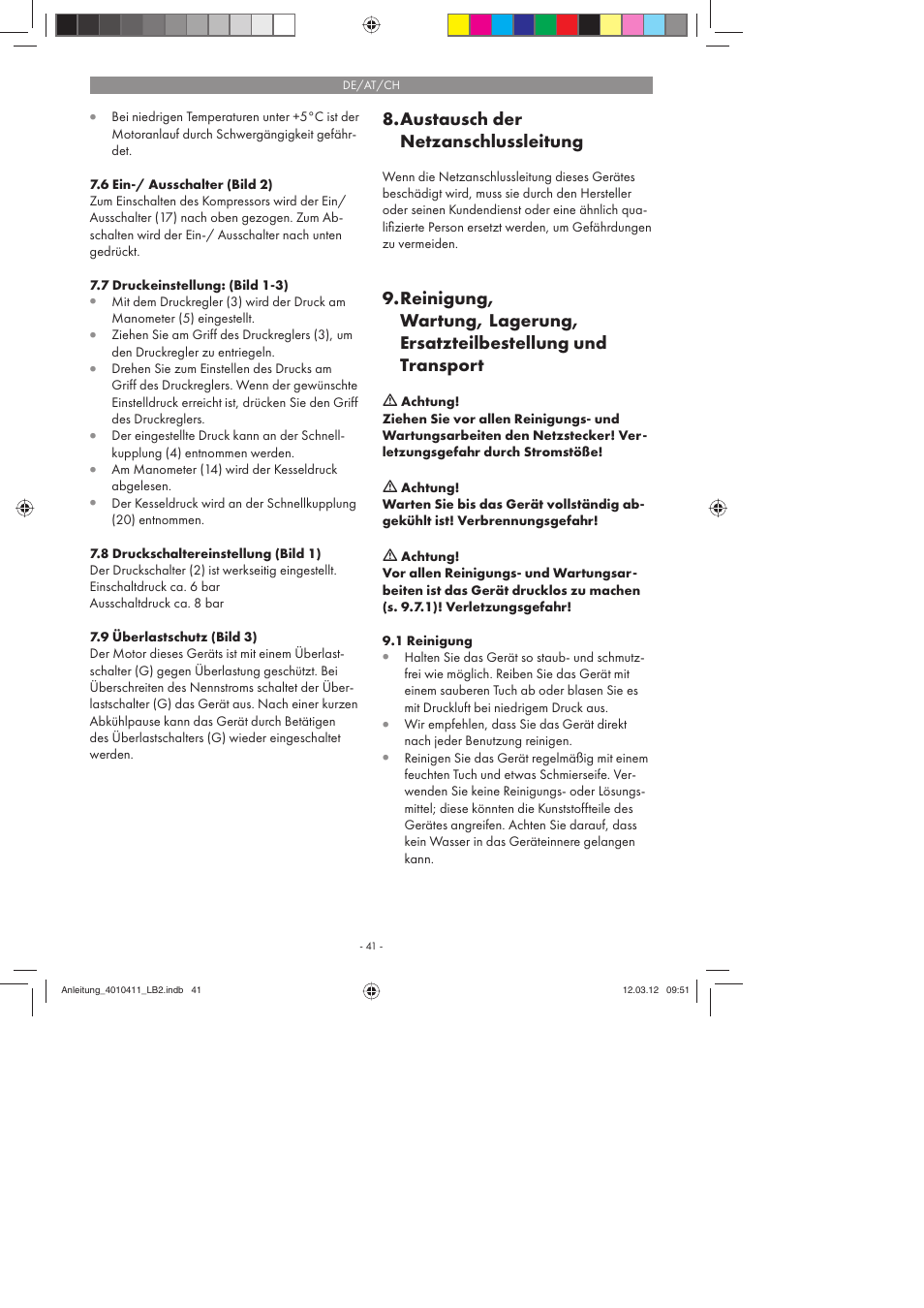 Austausch der netzanschlussleitung | Parkside PKO 400 A1 User Manual | Page 41 / 62