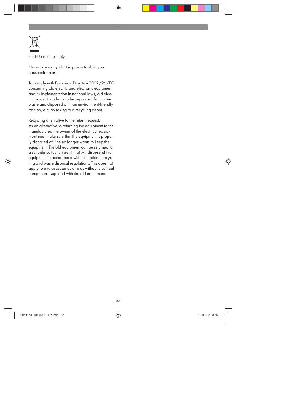 Parkside PKO 400 A1 User Manual | Page 57 / 62