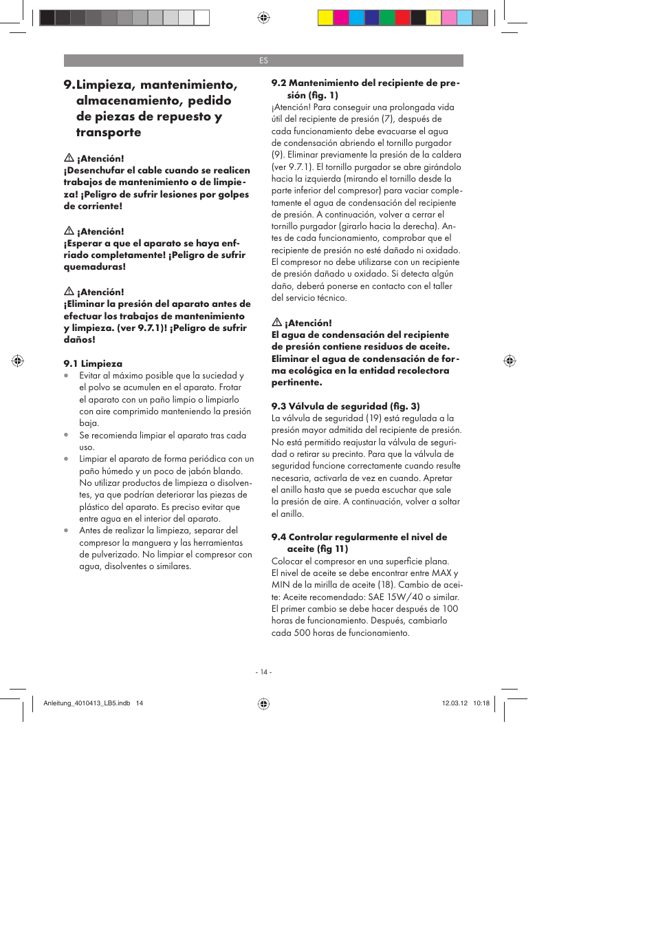 Parkside PKO 400 A1 User Manual | Page 14 / 78