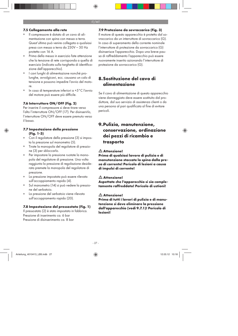 Sostituzione del cavo di alimentazione | Parkside PKO 400 A1 User Manual | Page 27 / 78