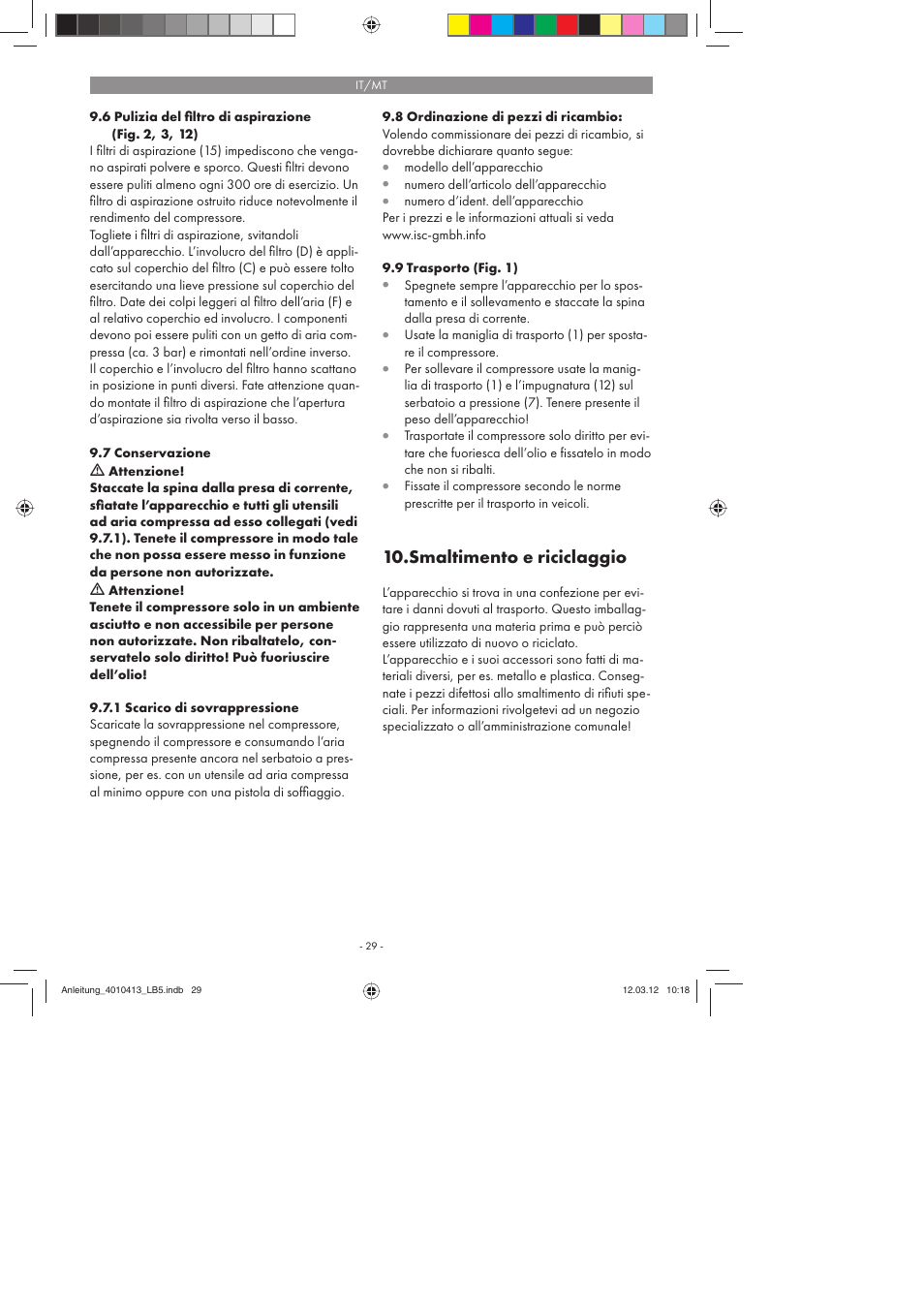 Smaltimento e riciclaggio | Parkside PKO 400 A1 User Manual | Page 29 / 78
