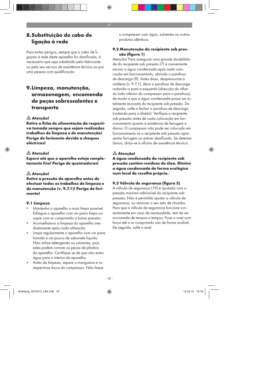Substituição do cabo de ligação à rede | Parkside PKO 400 A1 User Manual | Page 42 / 78