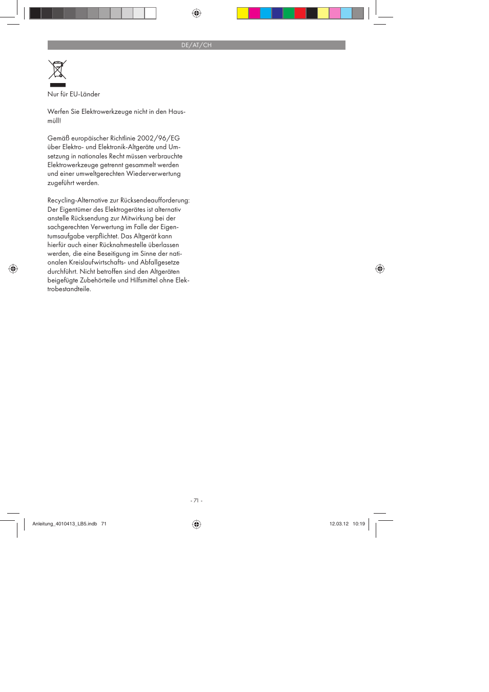 Parkside PKO 400 A1 User Manual | Page 71 / 78